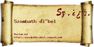 Szombath Ábel névjegykártya